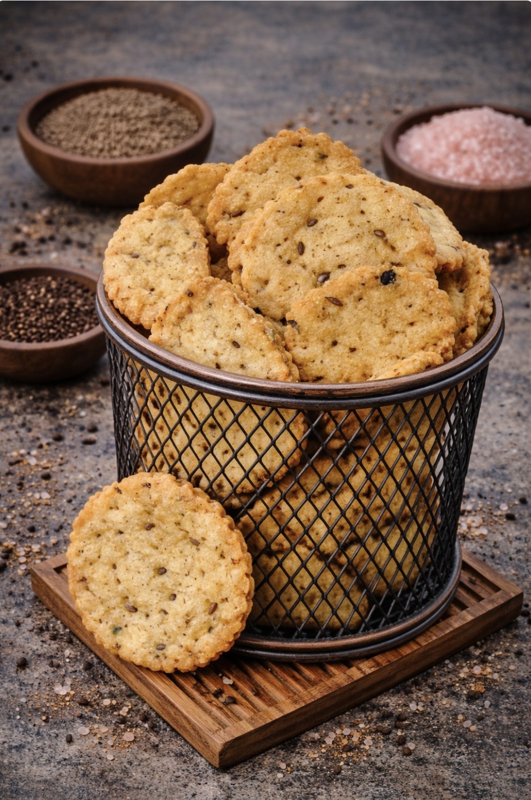Jeera Mathri (Baked)