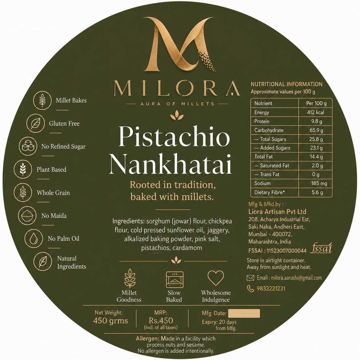 Pistachio Nankhatai 2